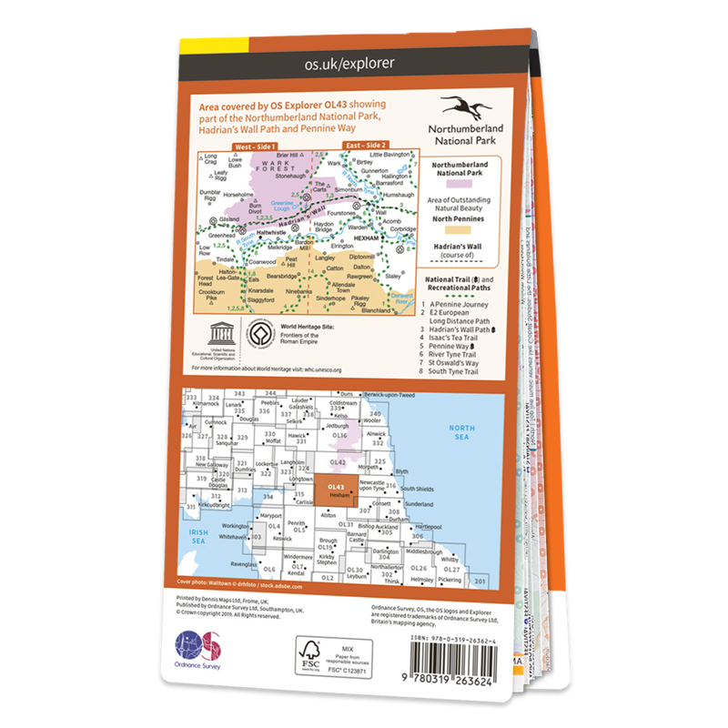 OS Explorer Map 43 - Hadrian's Wall-1